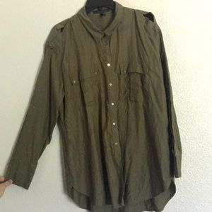 Large bcbgmaxazria button up blouse
